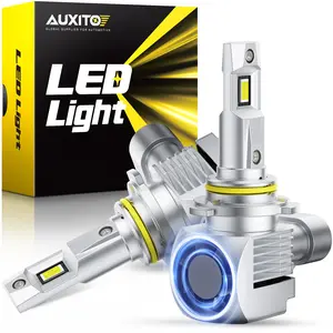 AUXITO H11/H9/H8 9004 9005/HB3 9006/HB4 9007/HB5 9008/H13 9012/HIR2 H4 H7 D2S D4S LED Headlights Bulbs Combo,Fog Lights, 50000LM Bright 6000K Cool White, 120W High-Speed Cooling Fan Light Bulbs, Pack of 2