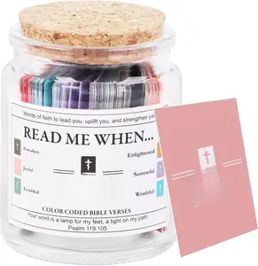 Verse Jar with 102 Inspirational Verses: Read Me When Jar For Daily Encouragement, Daily Affirmation Cards, Christian Gifts For Women and Men, Religious  For Mom