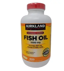 Kirkland Signature Fish Oil 1000 mg., 400 Softgels Edible Supplement Vitamin Healthcare Fitness Dietary