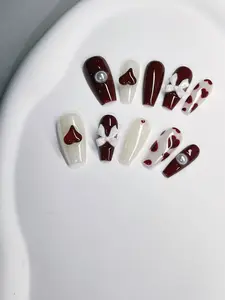 Christmas Magic on Medium Almond Nails: Your Festive Go-To for Repeated Wear