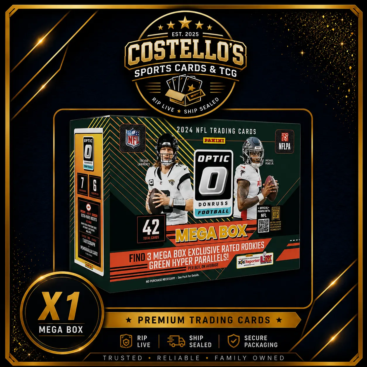 2024 Optic Donruss NFL Megabox Green Hyper