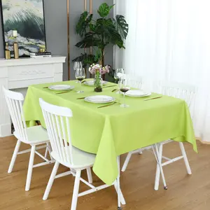 Apple Green Rectangle Tablecloth Wrinkle Free Waterproof Polyester Table Cloths Spillproof Heavy Duty and Washable Table Cover for Party, Banquet, Indoor and Outdoor-Square/Rectangular