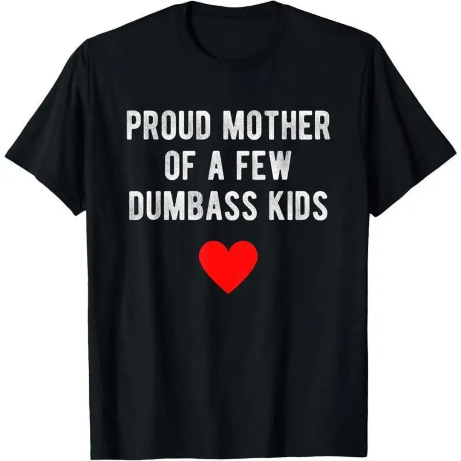 Women's Round Neck Short-Sleeve T-Shirt, Proud Mother of Mischievous Little Creatures Graphic Top, Unisex Summer Casual Streetwear for Mother's Day Gifts, Shortsleeve, Tshirt