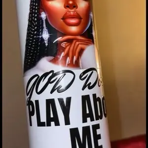 Eveyeatz Luxury Custom Tumbler with "God Play Above Me" Design