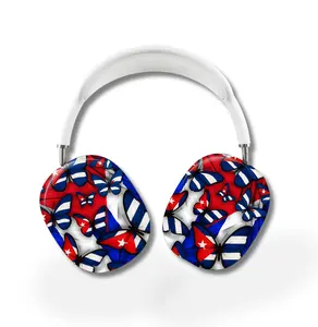 Cuba butterfly AirPods Max Case Protector Accessory Gift for Music Lovers Durable Polycarbonate Slim Fit with Cuban Art for Wired Wireless Charging