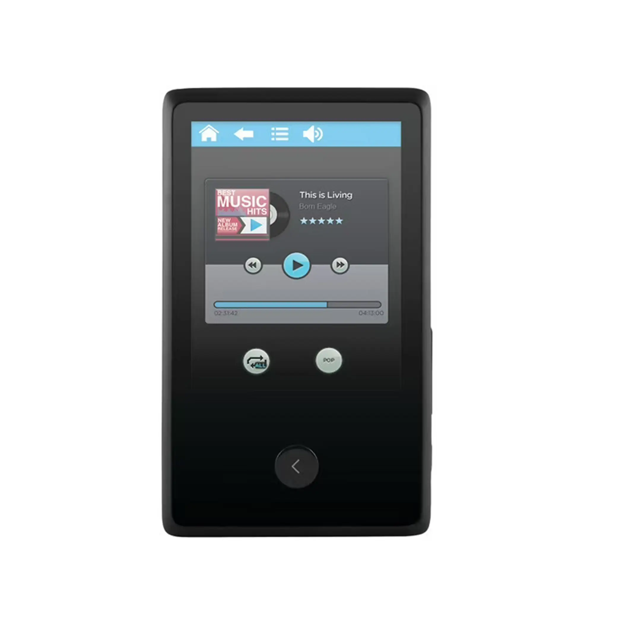 Ematic EM-318VIDBL 2.4" 8GB Touchscreen MP3 Video Player with Bluetooth MP3 Features and Music Hits