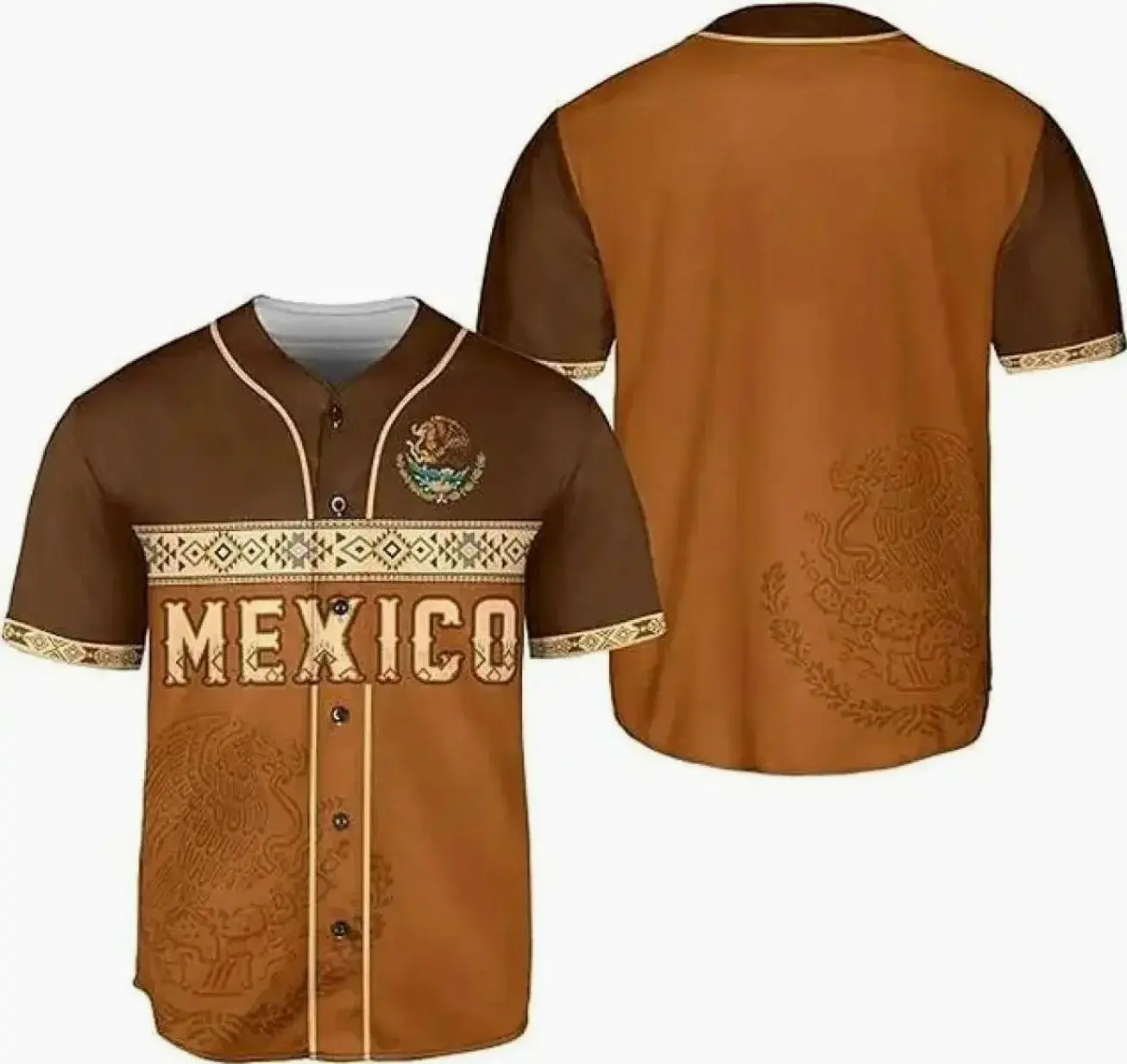 Mexico Baseball Jersey – Official Eagle Graphic Design, Patriotic Mexican Pride Unisex Fan Shirt