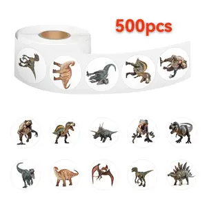 500PCS Dinosaur Realistic  Waterproof Vinyl Dinosaur Aesthetic Stickers for Water Bottle Laptop Craft Luggage Skateboard Scrapbooking Gift for Kids Animal Lover Sticker Pack Realistic Dinosaurs Adhesive Vinyl Decal