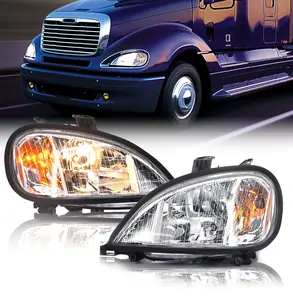 Halogen Headlight for 1996-2017 Freightliner Columbia | Replacement Freightliner A06-75737-002 A06-75737-004 | Pair