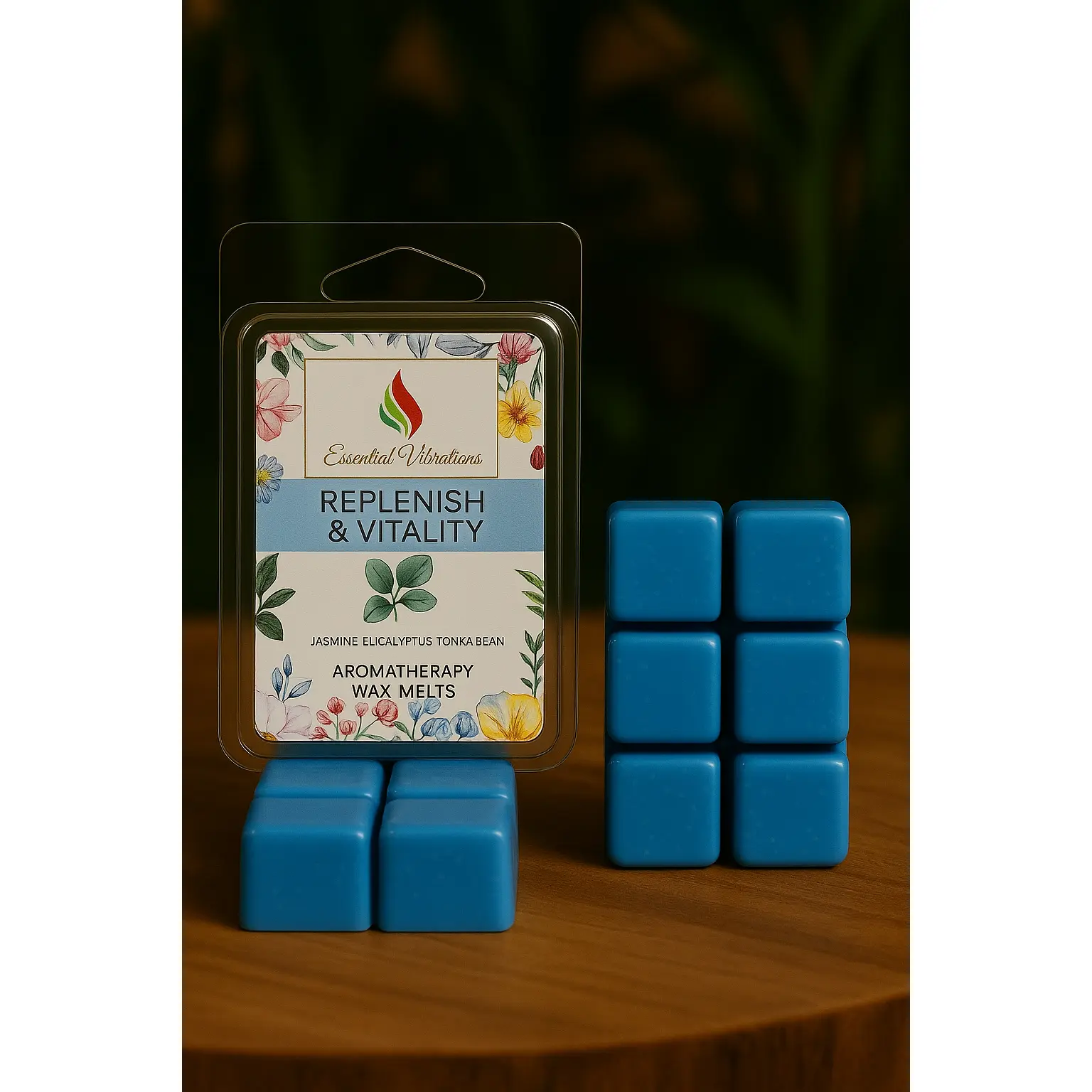 Creamy Aromatherapy Bean Wax Decorative Candles - Eucalyptus Essential Oil Scent, Replenishing, Vitalizing, Cruelty Free Home Decor, 1-2 Wax Cubes for Freshness & Odor Freshening