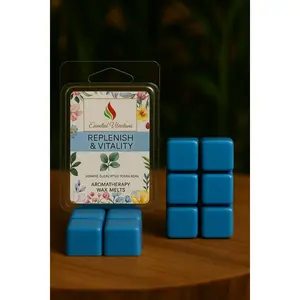 Creamy Aromatherapy Bean Wax Scented Candles - Eucalyptus Essential Oil Fragrance, Replenishing, Vitalizing, Home Decor Odor Freshener