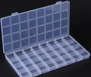 1PC 32 Grid Compartment Plastic Transparent Storage Box Jewelry Earring Bead Screw Holder Case Display Organizer Container