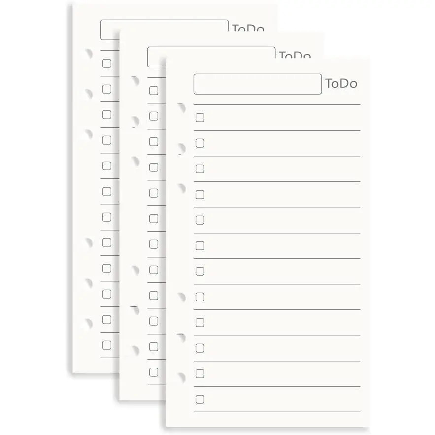 A6  Refill Paper 3 Pack Binder Inserts 6-Hole Punched Filler Paper Planner Refills, 135 Sheets/270 Pages Refillable Planner Binder Paper for A6 Planner Inserts (A6, )