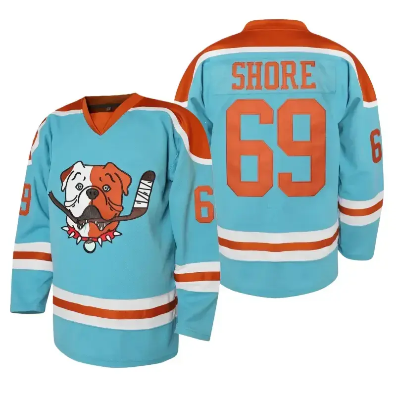 Shore 69 Sudbury Blueberry Bulldogs Adult Fan Hockey Jerseys,Men's Print Jersey V-Neck