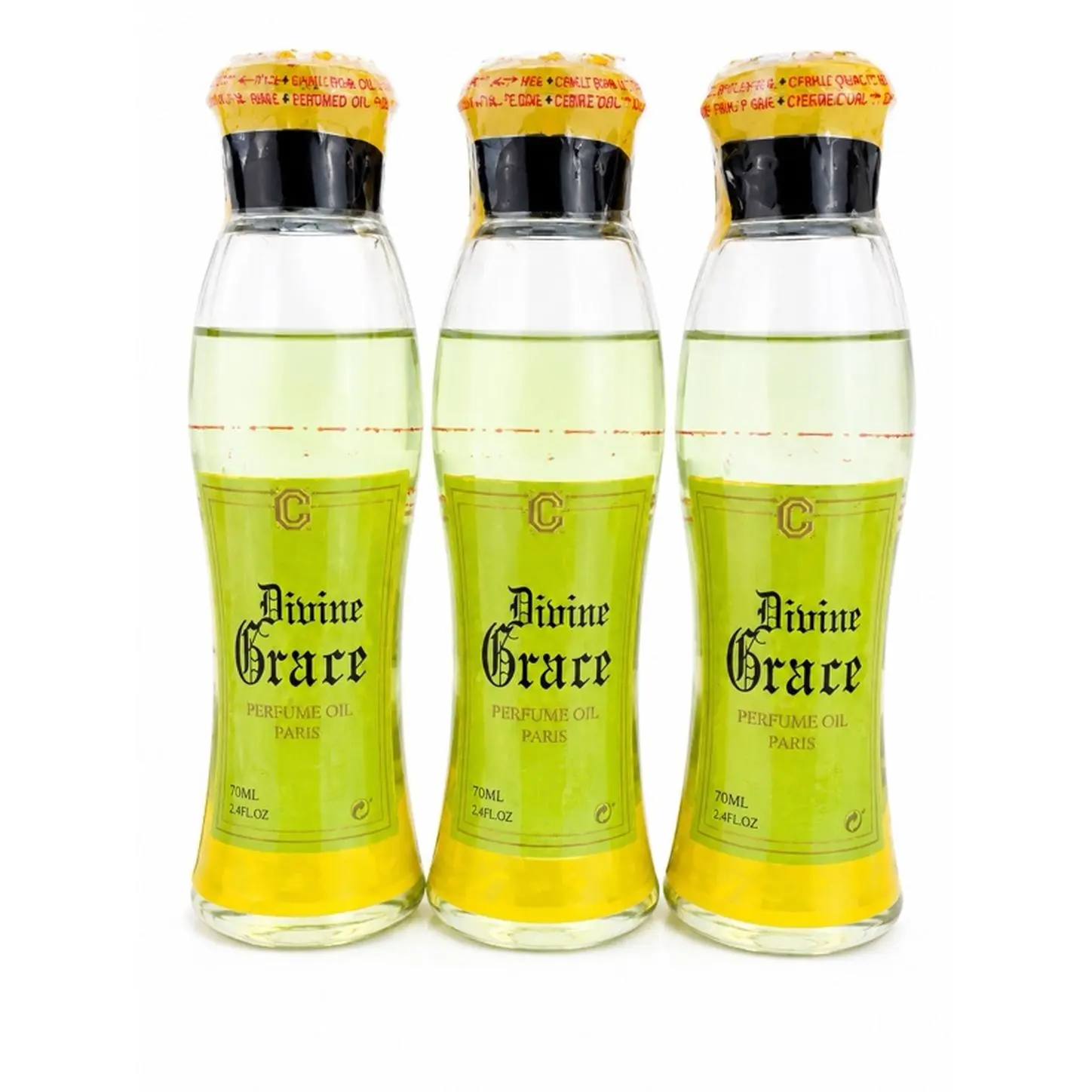 Divine Grace Perfume Oil Paris 3 Bottles 70ml Each for Fragrance Lovers