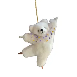 Ballet Bear Pendant Plush Keychain Stuffed Soft Key Rings