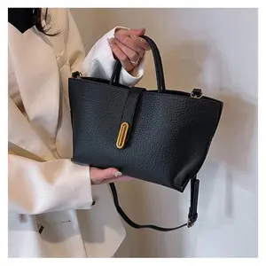 High end PU women's crossbody shoulder bag, elegant solid color tote bag, autumn and winter fashionable commuting daily bag, high-quality and exquisite women's handbag, pure vegan leather crossbody handbag, women's work bag