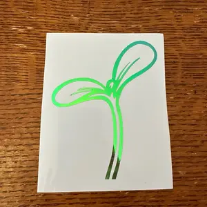 Sprout Clip Decal - Decorative Sticker for Home and Office