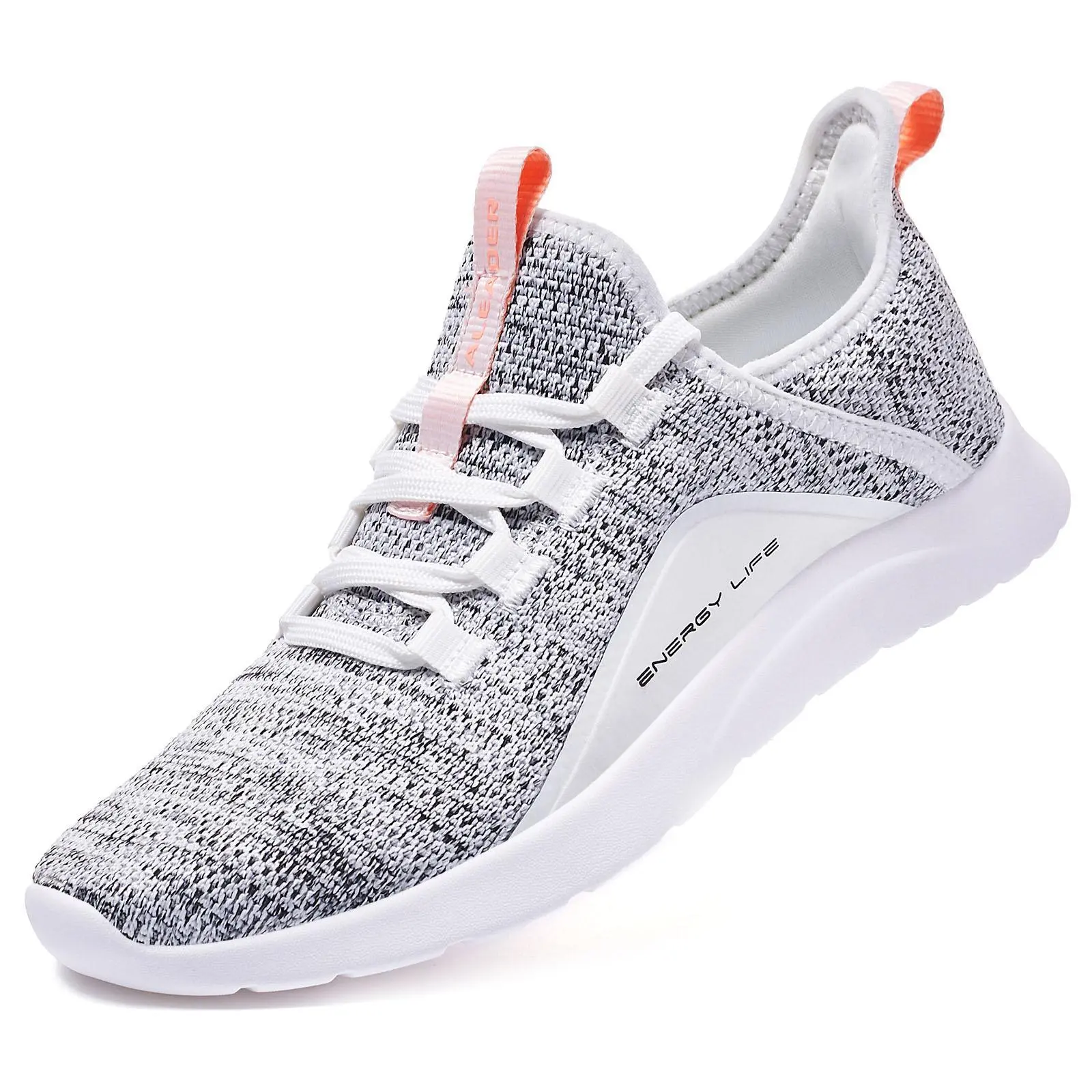 Aleader Women's Vegan Stretch Knit Slip-On Athletic Running Shoes - Lightweight Cushiony Energycloud, Breathable, Moisture-Wicking, Odor-Reducing Closed-Toe Casual Trainers for Walking, Workout