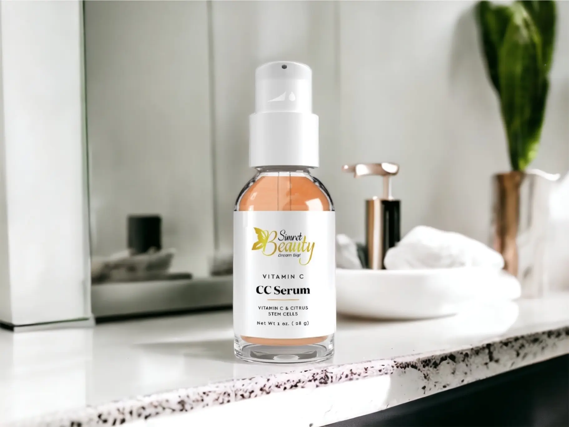 Simret Beauty Vitamin C, CC Serum. Nourishing, Skin Repair, Comfort, Skincare, vitamin C, Gluten free skin care, all natural, natural skin care