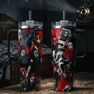 Scream Ghostface Horror Tumbler 40oz 20oz Bloody Scary Movie Cup 40 oz Tumbler With Handle, Tumbler 20oz No Handle, Gifts For Horror Fans