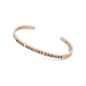 Make Healthy Choices Wellness Bracelet, Rose Gold Color