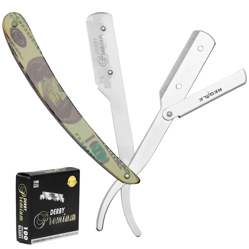 Dollar Stainless Steel Folding Barber Straight Razor