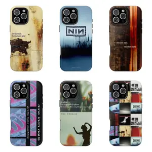Nine 1nch Nails Album Cover Phone Case Industrial  Aesthetic Design Compatible for iPhone 17 16 15 14 13 12 11 and for Samsung S21-S25 Perfect Gift for NIN Fans