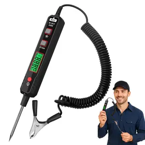 JLLD 0.8V-100V DC Smart Automotive Test Light, Buzzer Circuit Tester with Sharp Probe, Bidirectional Voltage Tester with Flashlight, Electric Test Pen for Car Battery & Polarity & Continuity & Fuses & Power Probe