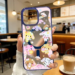 Sanrio Characters Pattern Magnetic MagSafe Snap Case for iPhone 17/16 Pro Max 15 Pro 14 13 12 Mini 11 XR XS Plus SE Shockproof Slim Protective Cover