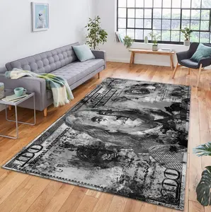 Dollar Rug, Black Runner Doormat, Money Rug, Dollar Runner Door mat, Dollar Pattern Rug, Benjamin Franklin Rug, Dollar Art Carpet, Office Carpet 2024