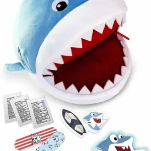 Plush Aid Kit for Home - First Aid Kit for Kids - Toddler First Aid Kit - Mini Boo Boo Kit – Mini Emergency First Aid Classroom – Finn Shark Plush Bag