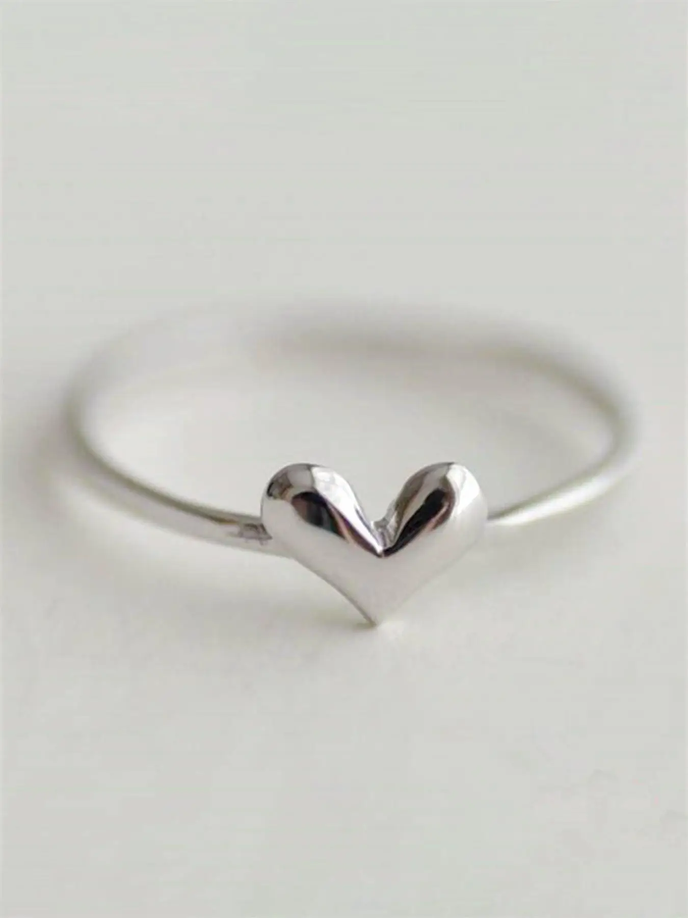 Women's Elegant Heart Design Promise Ring, Exquisite Trendy Minimalist Ring, Fashionable All-match Jewelry for Women for Daily & Party Decoration, Cut