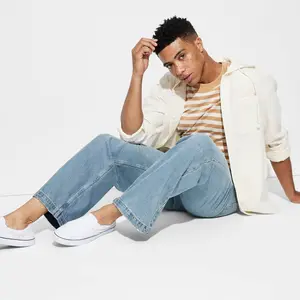 Men's Baggy Fit Straight Jeans - Original Use Medium Wash 38x32