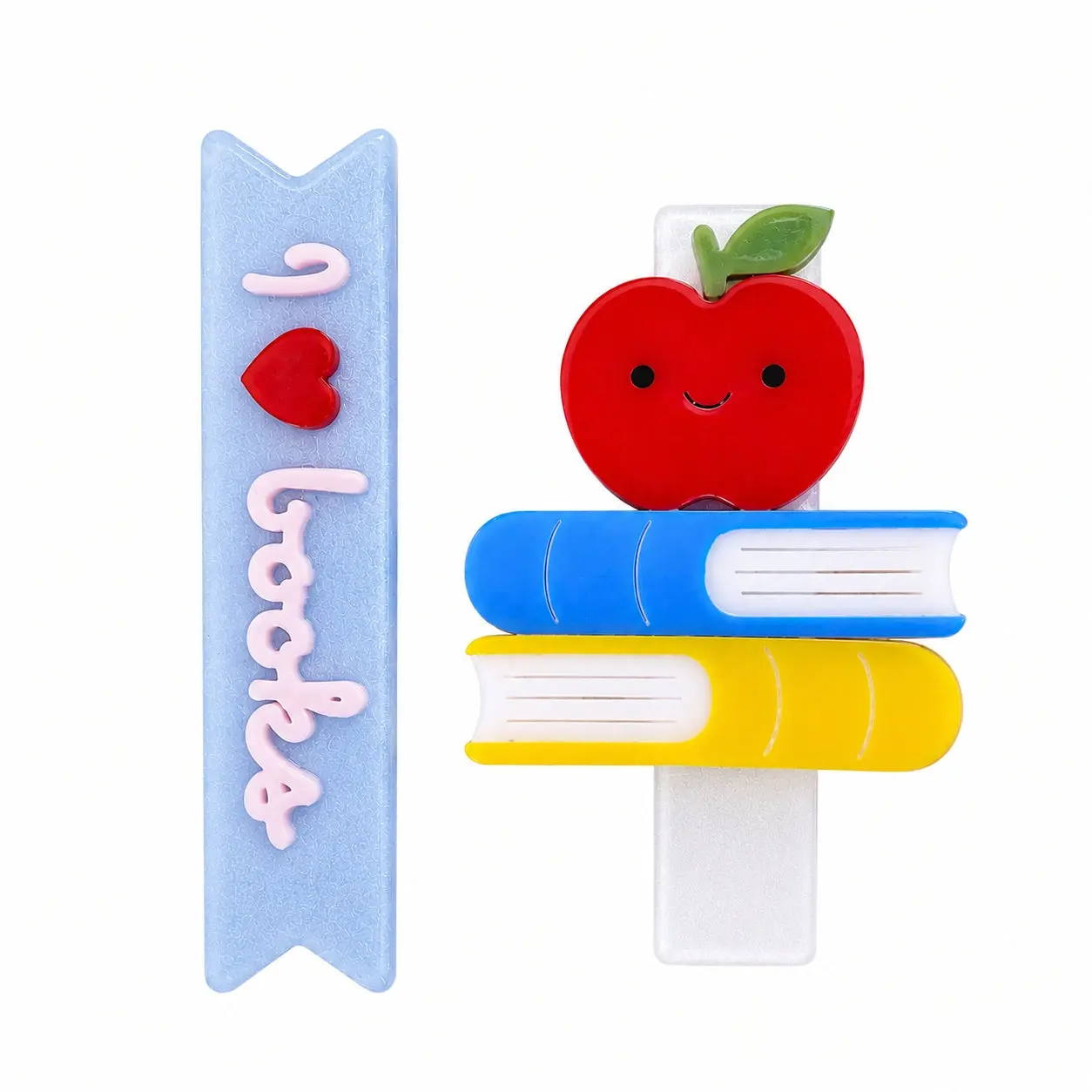 I Love Books Hair Clips (Set of 2)