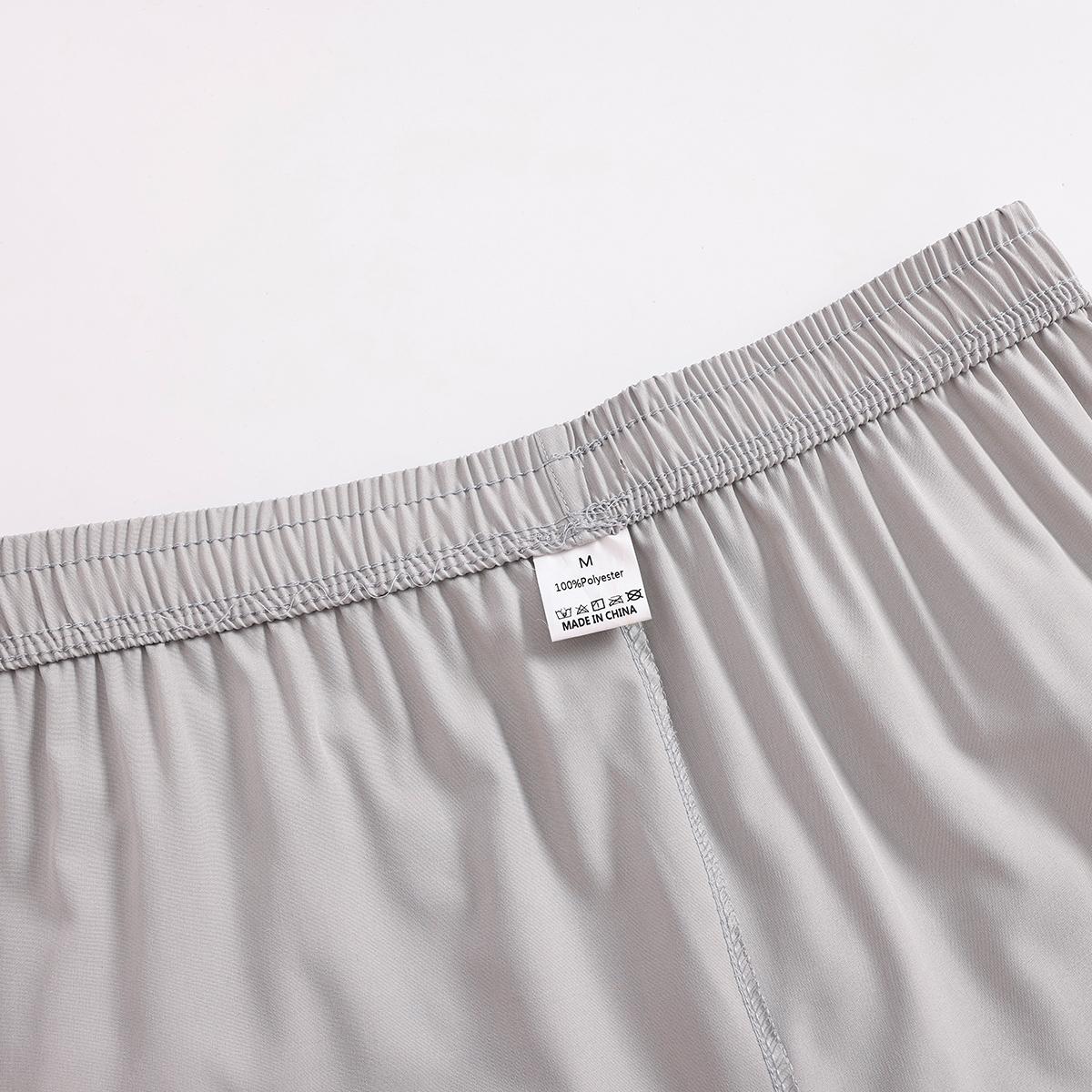 5-piece set of quick-drying and comfortable shorts, men's casual non-elastic elastic waist drawstring shorts with zipped pockets, suitable for summer gym workouts and training.