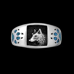 Navajo Handmade Wolf Ring • Wolf Claw Ring • 925 Sterling Silver • Native American Jewelry