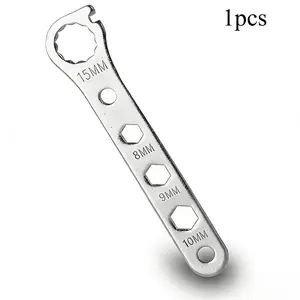 Single or double-ended long-handled 14G spoke wrench, specially designed for mountain and road bicycles, comes with a multi-functional hex wrench, making it ideal for hub alignment and spoke adjustment.