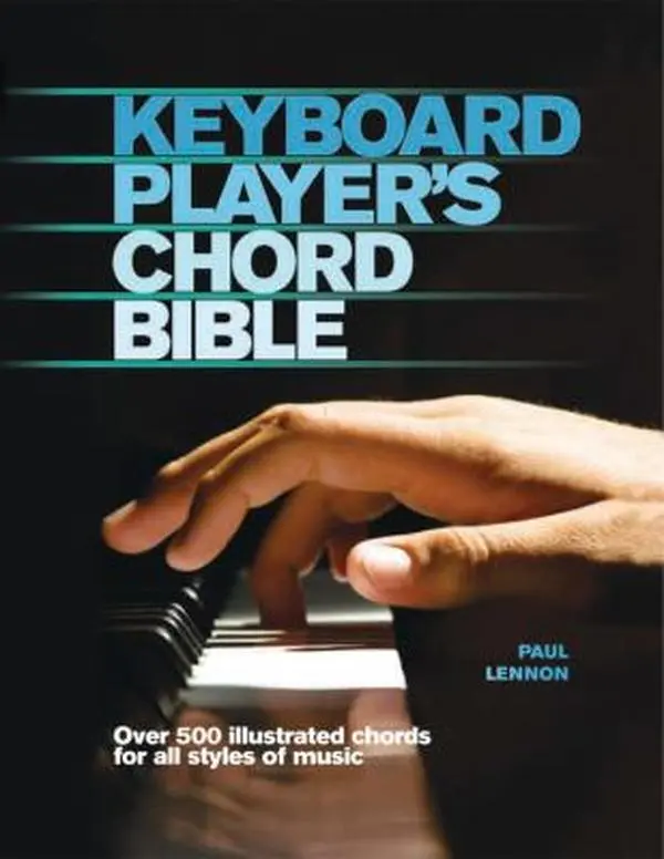 Used Keyboard Player's Chord Bible Reference Book - Over 500 Illustrated Chords for All Music Styles, by Paul Lennon (Hardcover, English)