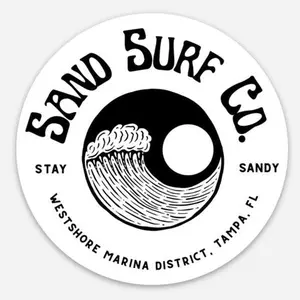 Sand Surf Co. Yin Yang Logo Sticker