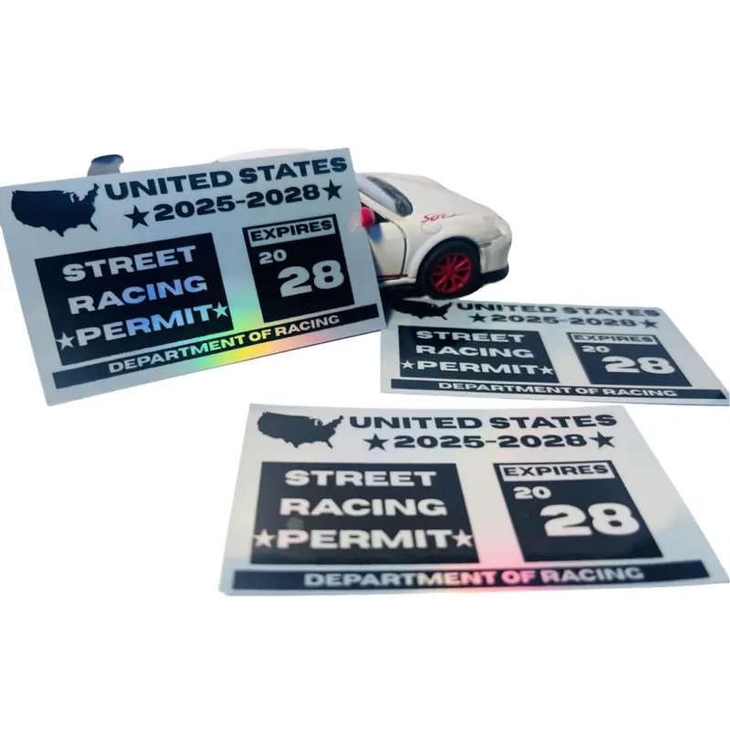 Street Racing Permit Sticker Decal
