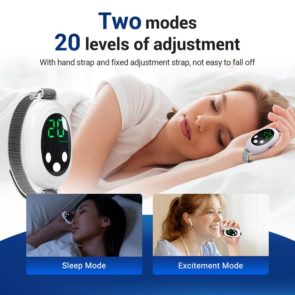 Handheld Microcurrent Sleep Aid Device Smart Sleep Instrument Portable Relaxation Tool for Home Office Travel USB-C Charging Deep Sleep Support Anxiety Relief for Adults
