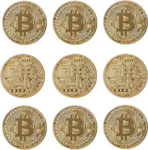 9 count Bitcoin  | Physical Bitcoin with Protective Case,  Plated Bitcoin for Commemoration, Gifts for Men ()
