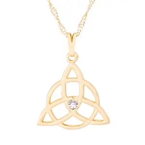Trinity Celtic Knot Necklace (Gold)