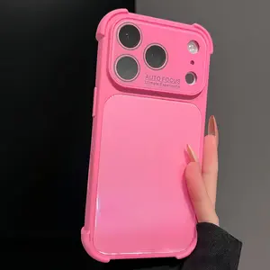 Four-Corner Anti-Collision Case! Instant 17-Style Large View Glass Back suitable for iP17promax phonecase, iP16promax/15pro/14/13 anti-drop protectivecover