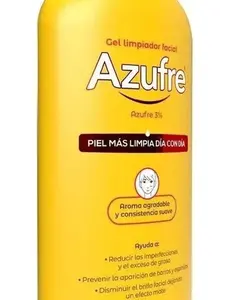 Azufre Gel Limpiador Facial 3% Azufre 250 ml Made in Mexico for Effective Facial Cleansing