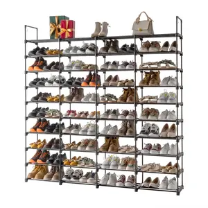 10 Tiers Shoe Rack Storage Organizer Stackable Shoe Cabinet Holds 80 Pairs Entryway Shoe Shelf for Organized Home
