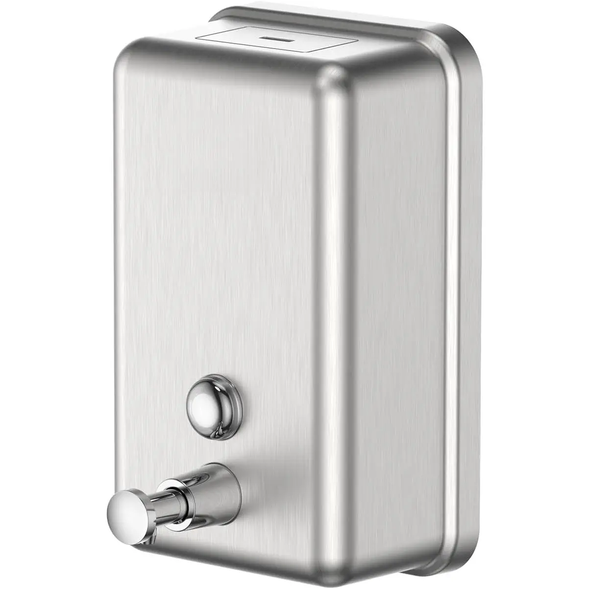 Brushed Stainless Steel Soap Dispenser - 37oz Surface Mount Type, Leak-Proof Pump, Commercial Use, Model AK1003