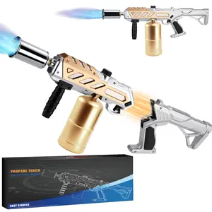 Detachable Flame Propane Torch, Adjustable Grill Torch Burner, High Output Blowtorch for BBQ Grill, Searing, Baking & Outdoor Adventures (Propane Tank Not Include)
