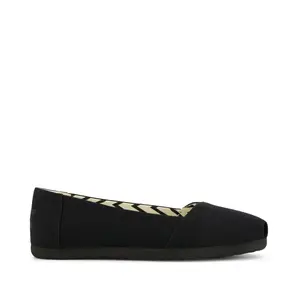 Womens Alpargata Ballet Flat All Black Heritage Canvas